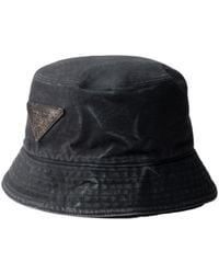 Prada - Logo Detailed Bucket Hat - Lyst