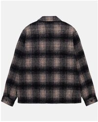 Stussy Frank Plaid Zip Shirt in Natural for Men | Lyst