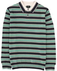 Paul Smith - Striped Long-Sleeve Polo Shirt - Lyst