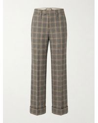 Gucci - Prince Of Wales Checked Tailored Trousers - Lyst