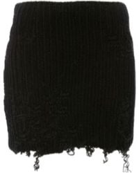 JW Anderson - Jw Anderson Distressed Knitted Skirt - Lyst