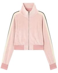 Palm Angels - Logo Chenille Crop Track Jacket - Lyst