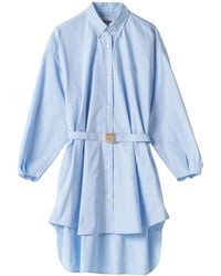 Miu Miu - Long-Sleeved Poplin Shirt Dress - Lyst