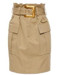 Balmain - Belted Cargo Mini Skirt - Lyst