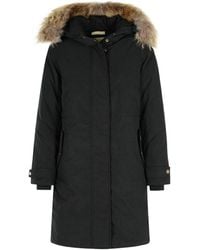 Woolrich - Long Sleeved Hooded Coat - Lyst