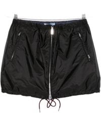 Prada - Mini Zip-Up Bubble-Hem Skirt - Lyst