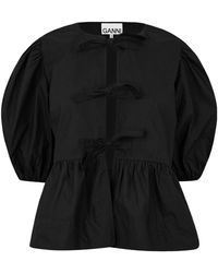 Ganni - Stylish Puff-Sleeve Top - Lyst