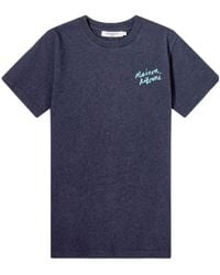 Maison Kitsuné - Maison Kitsuné Mini Handwriting Logo Print T-Shirt - Lyst