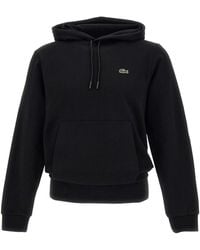 Lacoste - Logo Embroidered Drawstring Hoodie - Lyst