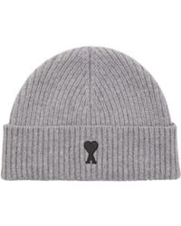 Ami Paris - Ami De Coeur Logo Embroidered Beanie - Lyst