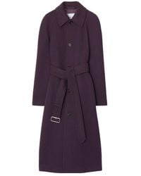Burberry - Single-Breasted Belted Wool Coat - Lyst