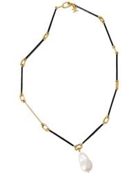 Celine - Logo Necklace - Lyst
