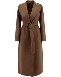 Max Mara - 'S Poldo Belted Long-Sleeved Coat - Lyst