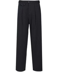 Emporio Armani - Pleated Virgin Wool Pants - Lyst