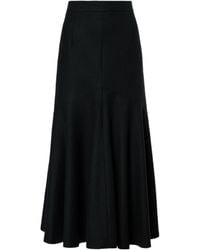 Patou - Peplum Wool-Blend Midi Skirt - Lyst