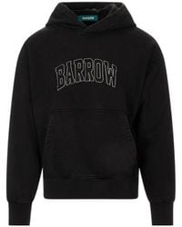 Barrow - Logo Embroidered Pocket Hoodie - Lyst