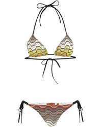 Missoni - Zigzag-Knit Triangle Bikini - Lyst