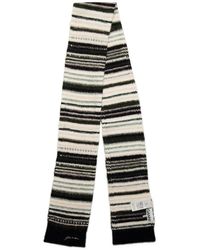 Ganni - Striped Medium-Thickness Scarf - Lyst