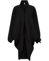 DARKPARK - Norma Zip-Up Draped Coat - Lyst