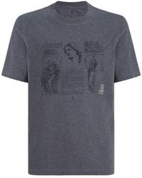 Brunello Cucinelli - Graphic Printed Crewneck T-Shirt - Lyst