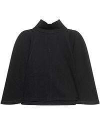 Thom Krom - Zip Detailed High Neck Cropped Top - Lyst