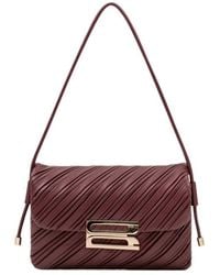 Victoria Beckham - Soft Dorian Pleated Leather Shoulder Bag - Lyst