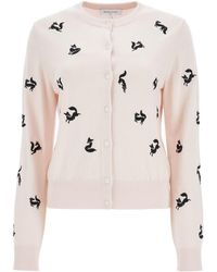 Maison Kitsuné - Maison Kitsuné Fancy Fox Embroidered Cardigan - Lyst