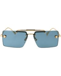 Versace - Rimless Medusa Rectangular Sunglasses - Lyst