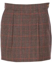 Chloé - Plaid-Pattern Mini Skirt - Lyst