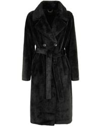 Seventy - Belted Faux Fur Coat - Lyst