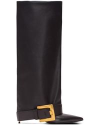 Balmain - Anthem Calfskin Leather Boots - Lyst