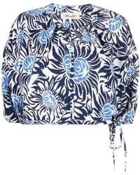 Diane von Furstenberg - Floral-Print Cropped Top - Lyst