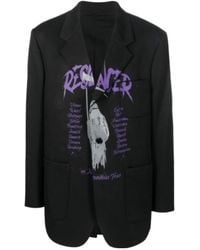 Raf Simons - Graphic-Print Single-Breasted Blazer - Lyst