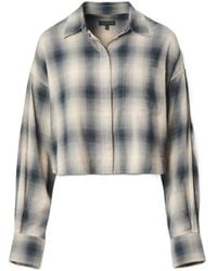 Rag & Bone - Marin Cropped Plaid Shirt - Lyst