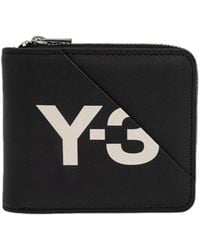 Y-3 - Logo Printed Zip-Around Wallet - Lyst