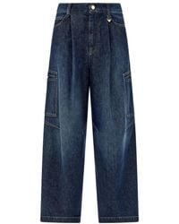 Emporio Armani - Pocket Pleated Jeans - Lyst