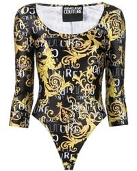 Versace Jeans Couture - Couture Logo-Printed Long-Sleeved Crewneck Body - Lyst
