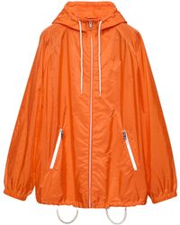 Prada - Zip-Up Hooded Jacket - Lyst