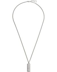 Dior - Homme Guilloché Plate Pendant Necklace - Lyst