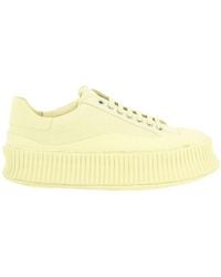 Jil Sander - Panelled Round-Toe Sneakers - Lyst