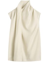 TOTEME - Totême Scarf Neck Asymmetric Blouse - Lyst