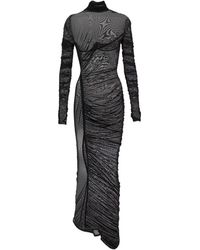 Mugler - Pleated Perspective Dress - Lyst