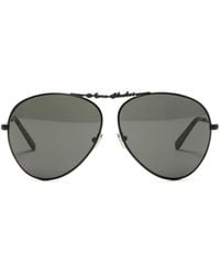 Acne Studios - Logo-Detail Pilot-Frame Sunglasses - Lyst