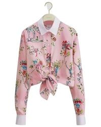 Dior - Iviera Tied Cropped Blouse - Lyst