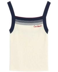 Valentino - Chez Stripe Detailed Sleeveless Tank Top - Lyst