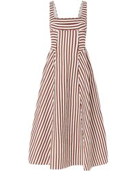 Cult Gaia - Carla Cutout Striped Woven Midi Dress - Lyst