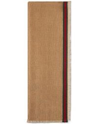 Gucci - Gg Web Trim Stole - Lyst