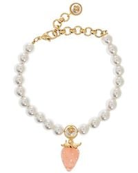 CASABLANCA - Strawberry Charm Beaded Bracelet - Lyst