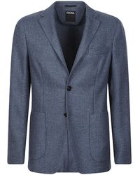 ZEGNA - Herringbone-Knit Blazer - Lyst