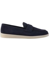 Prada - Suede Loafers - Lyst